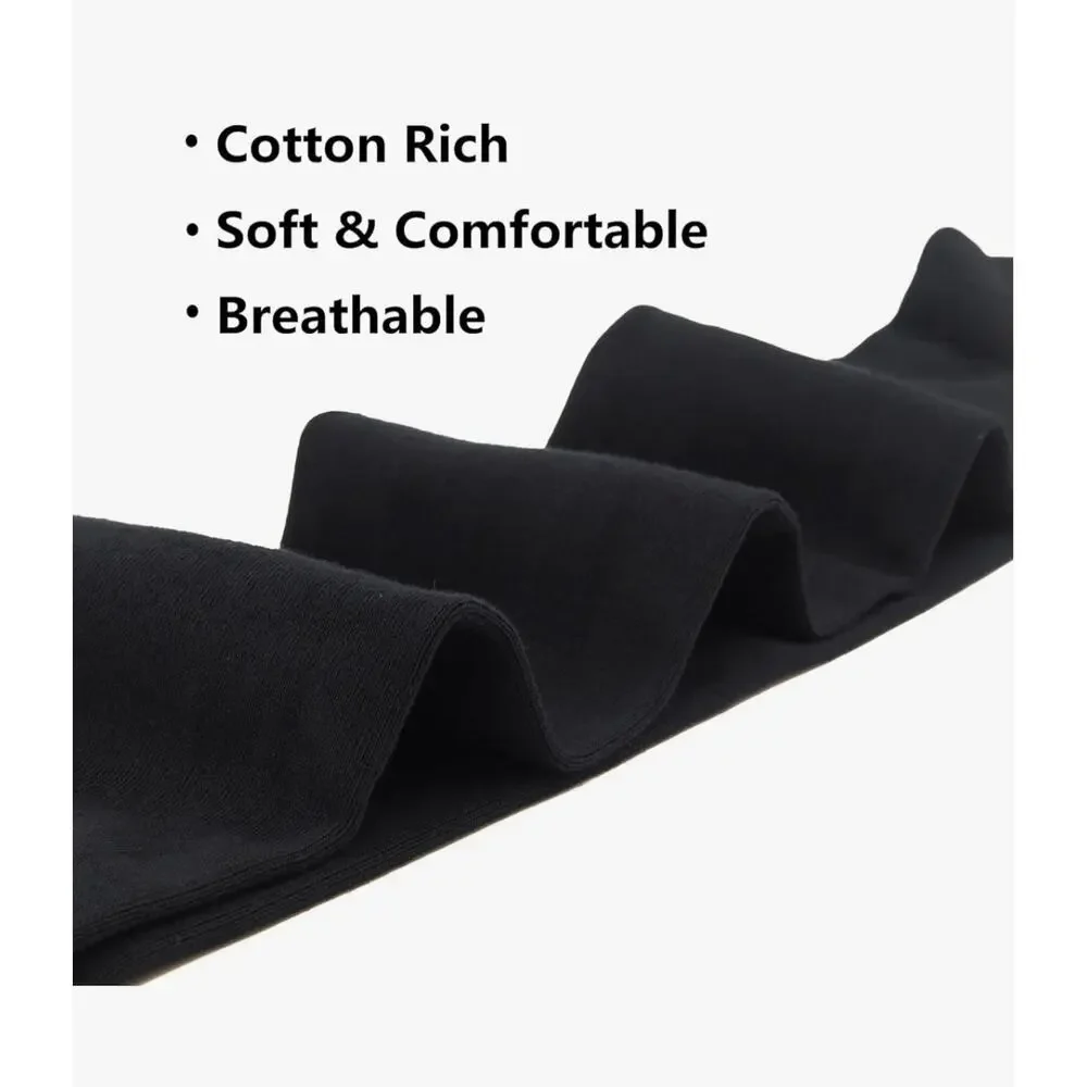 Bestjybt Women’s Thigh High Socks Cotton Black